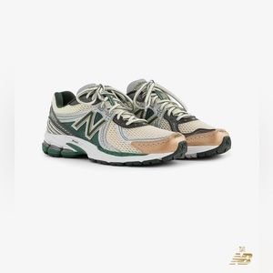 Brand new Aimé Leon Dore x New Balance 860v2 Green and Gold with Dust cover